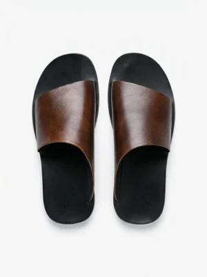 Sandale cuir homme claquette ergonomique quotidien élégant - Vue 1 - Sandale cuir homme