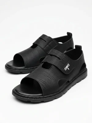 Sandale cuir homme souple bride ajustable marche active - Vue 1 - Sandale cuir homme